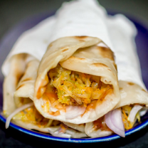 Potato Cutlet Chapati Roll