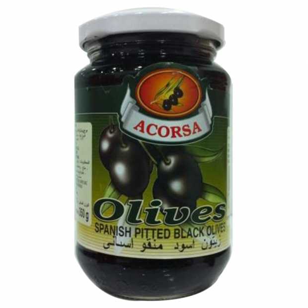 Acorsa Black Pitted Olives -350GM